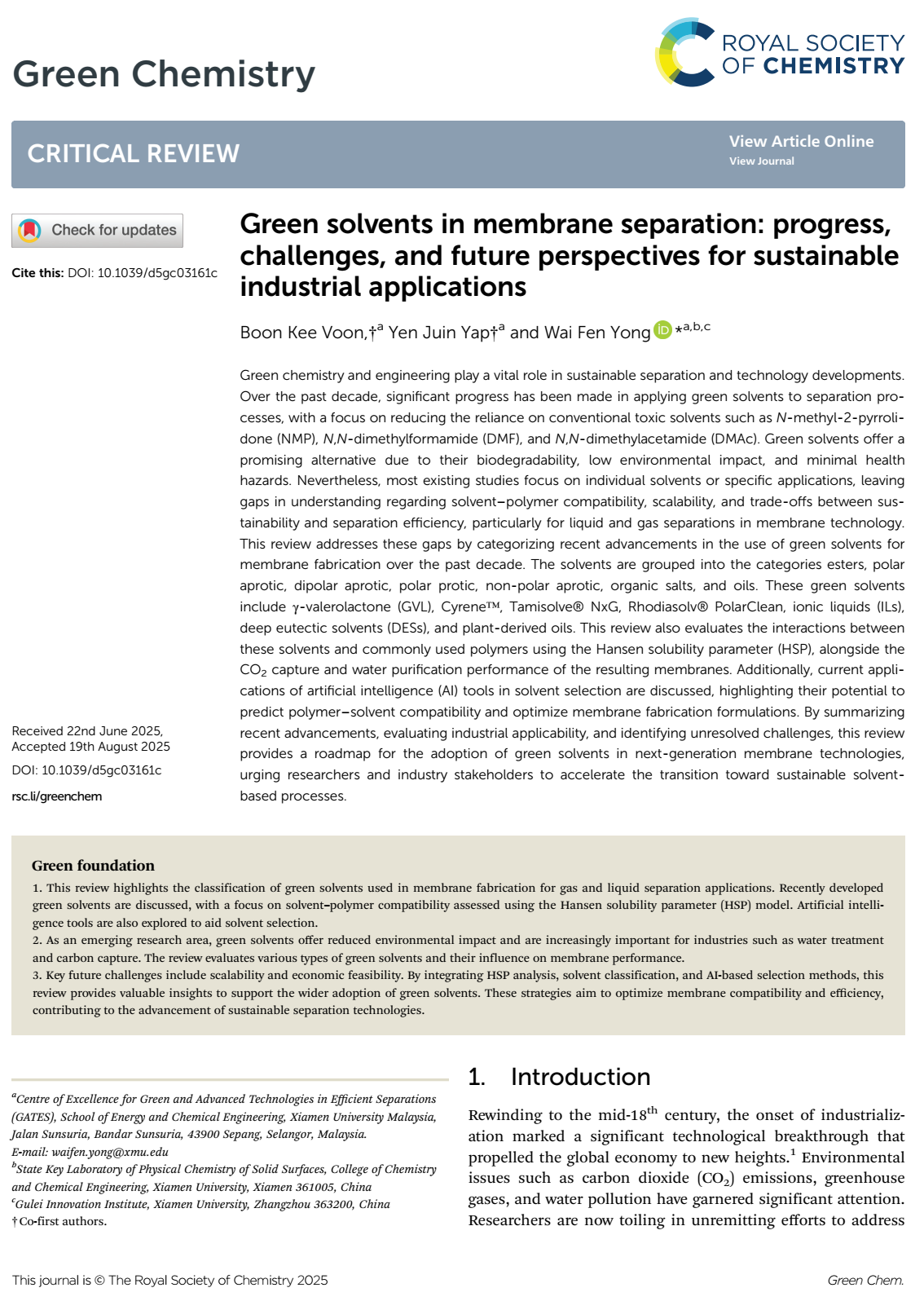 green chemistry